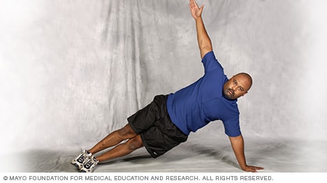 Man doing core-strength exercises