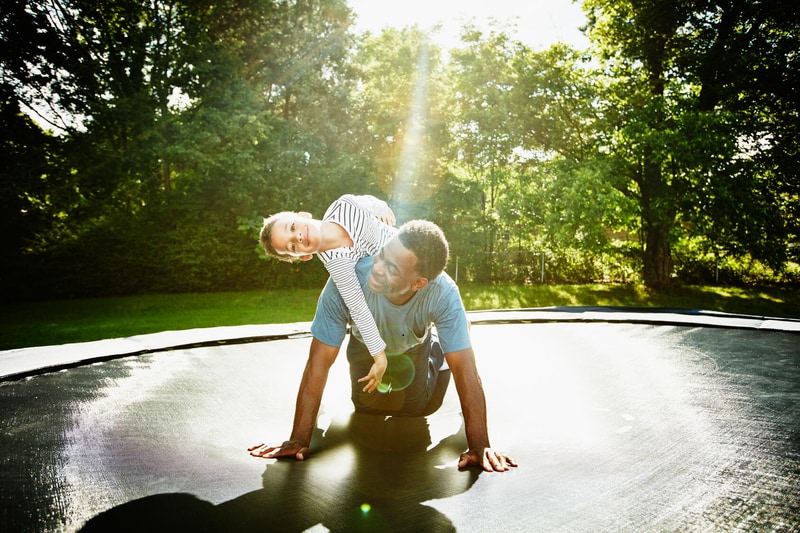 Children are at a high risk of injury when they jump on trampolines.