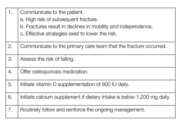 Recomendaciones de consenso claves para la prevención de fracturas secundarias