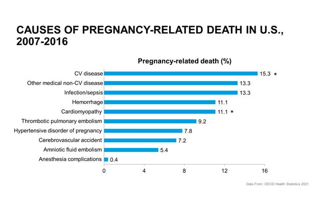 أسباب الوفيات المرتبطة بالحمل في الولايات المتحددة