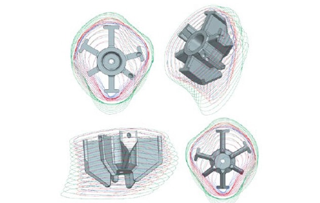 Asymmetric, right- and left-specific shoulder implant designs