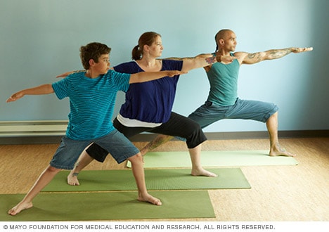 Fotografía de la postura de yoga 
