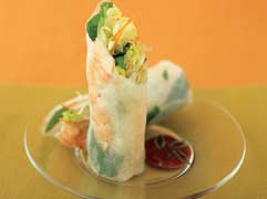 Fresh spring rolls with shrimp