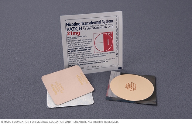 Nicotine patches and packaging