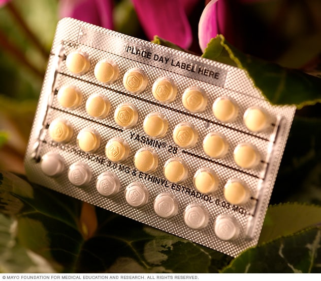 Photo of combination birth control pills 
