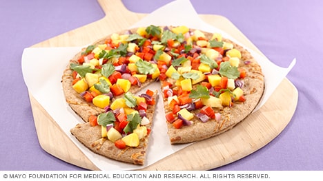 Mango salsa pizza