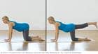 Pregnancy exercises &mdash; pregnant woman practicing leg lifts
