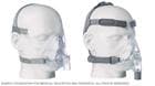 两个覆盖口腔和鼻的持续正压通气 (CPAP) 全罩式面罩照片