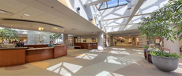 Main reception desk at Mayo Clinic's Arizona campus 