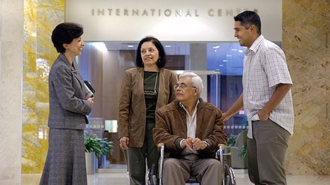 Pacientes de Mayo Clinic fuera de la oficina de pacientes internacionales