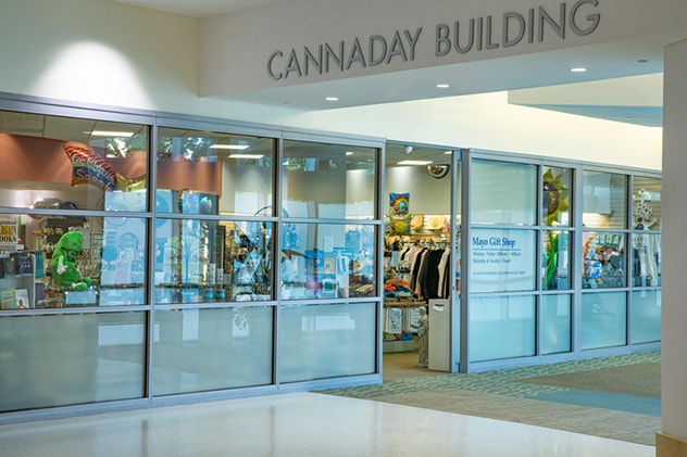 A store front with glass doors