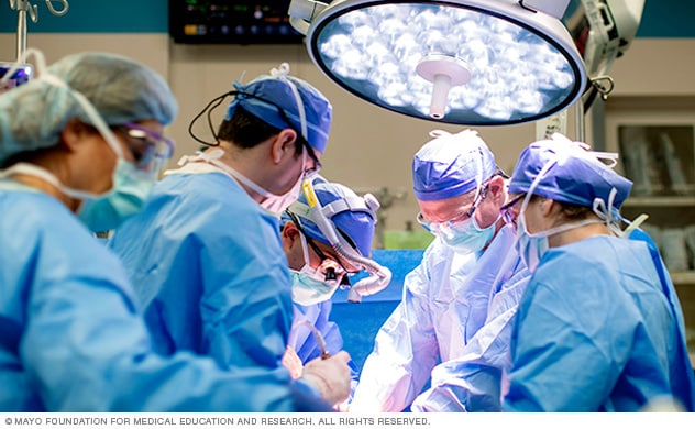 Mayo surgeons are performing a prostatectomy