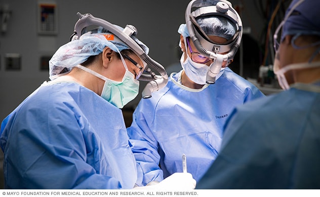 Surgeons in an operating room