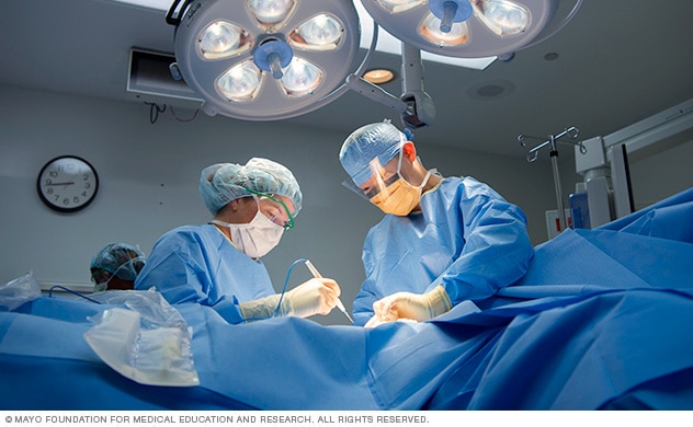 Surgeons in an operating room