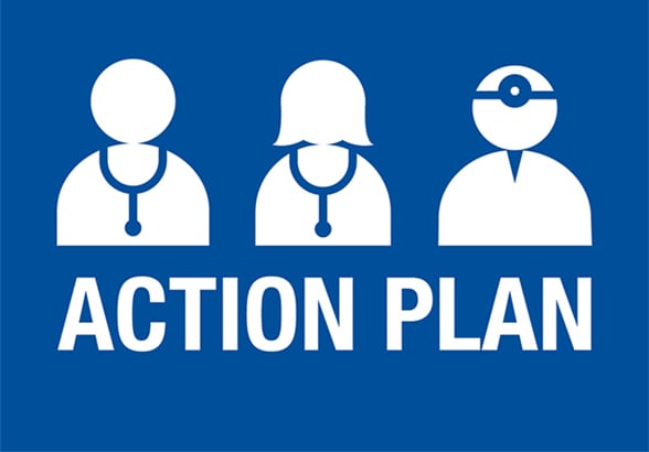 行动计划 (The words action plan)