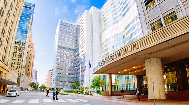 Campus céntrico de Mayo Clinic en Rochester, Minnesota