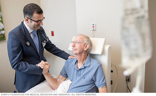 Dr. Manochakian reaches out to a patient