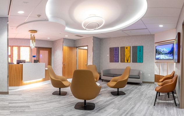 Newly opened lobby of the Center for Aesthetic Medicine & Surgery in Rochester