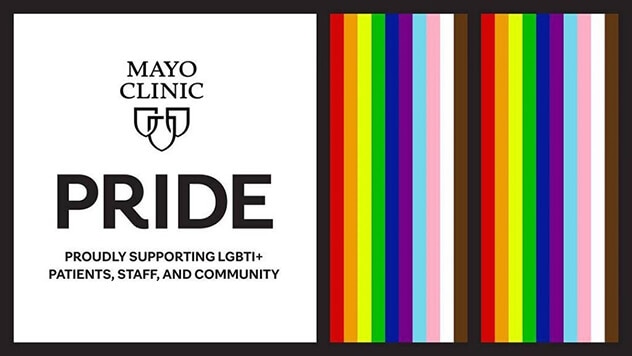 Mayo Clinic Pride image reflecting support of specialized LGBTQ+ community care needs.
