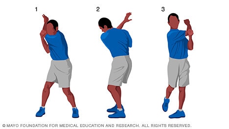 Shoulder and Triceps Stretch Exercise  Golf Loopy - Play Your Golf Like a  Champion