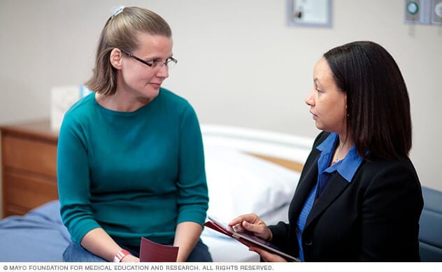 A patient receives care at Mayo Clinic's Department of Psychiatry and Psychology.