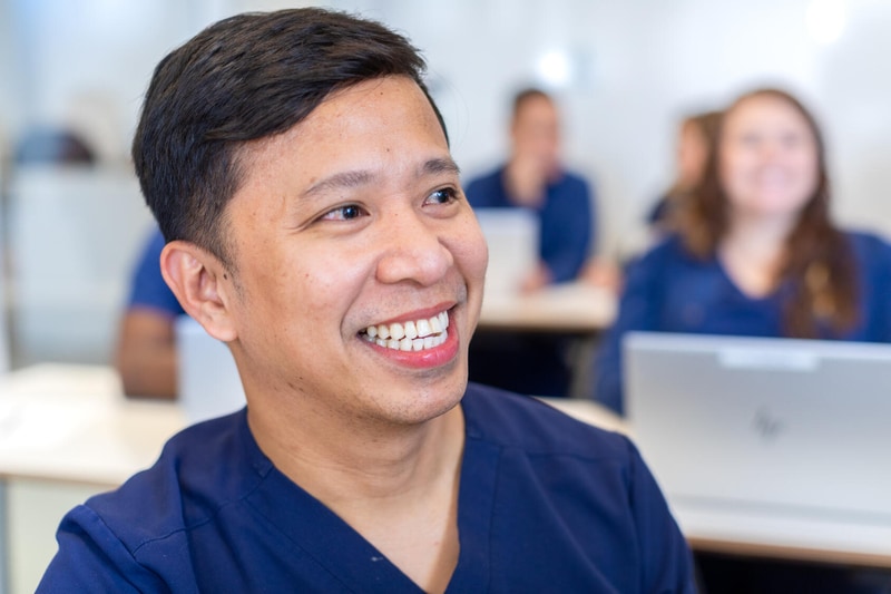 Mayo Clinic nurses in a classroom setting.