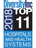 شعار أفضل 12 مستشفى ونظام صحي لعام 2017 وفقًا لـ DiversityInc