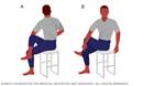 شخص يمارس تمرين لف الجسم أثناء الجلوس