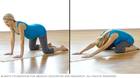 تمرينات الإطالة الخاصة بالحمل — امرأة حامل تمارس تمرين الإطالة الخلفي