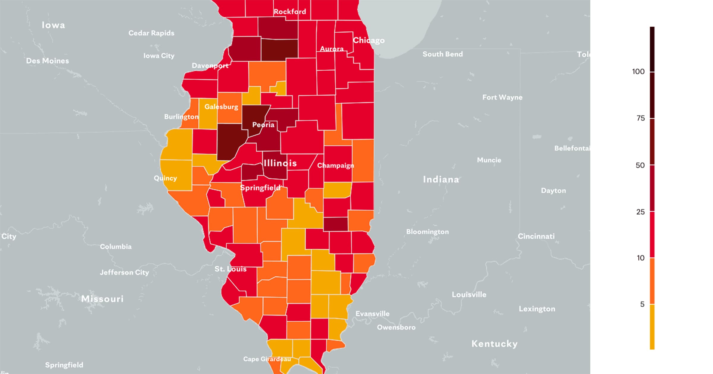 Mapa del coronavirus en Illinois: seguimiento de las tendencias - Mayo  Clinic