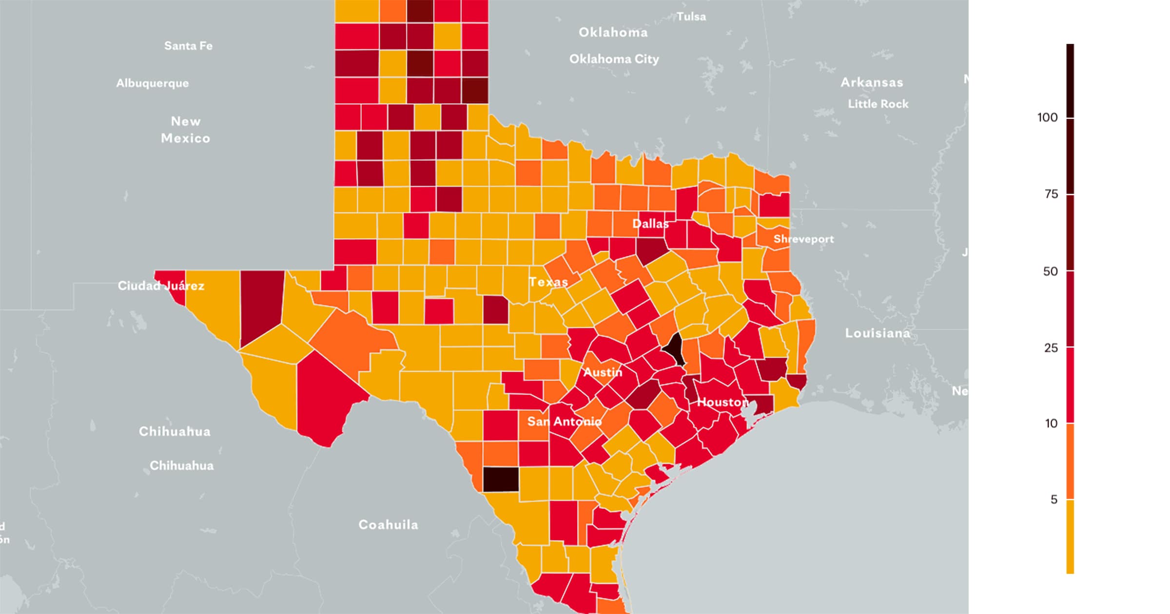 Texas Coronavirus Map: Tracking the Trends - Mayo Clinic