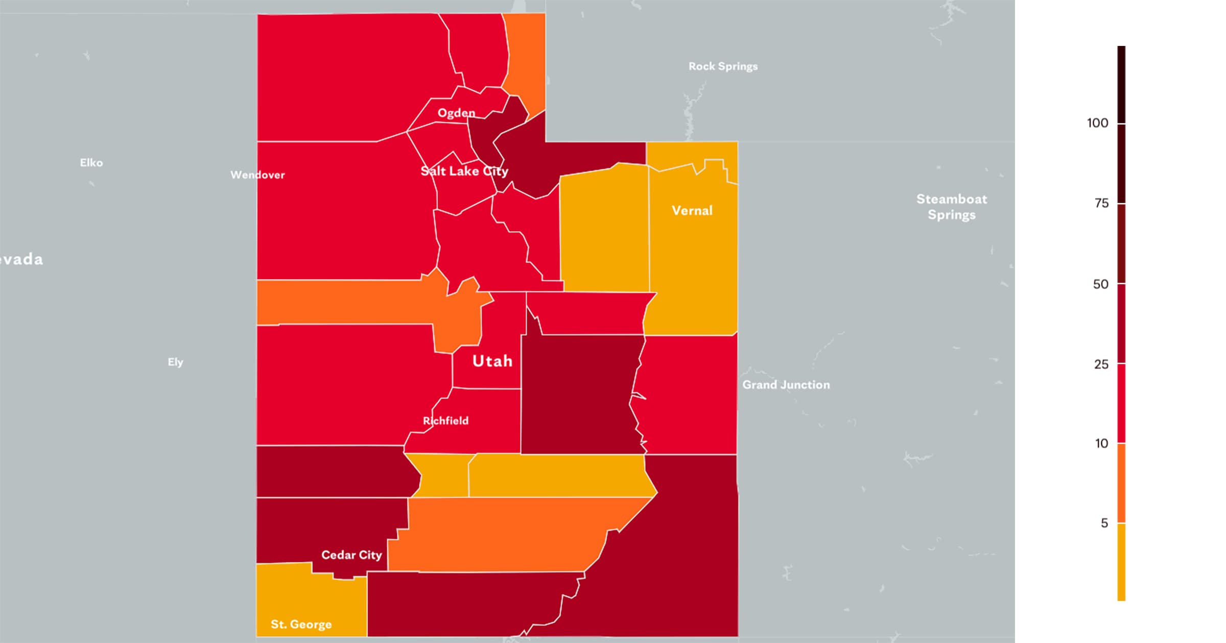 Utah Covid 19 Map Tracking The Trends Utah Covid 19 Map Tracking The Trends